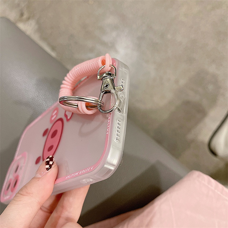 Soft Case Silikon TPU Motif Babi Pink Untuk iPhone 13 12 11 Pro Max X Xr Xs Max SE 8 7 6 6s Plus