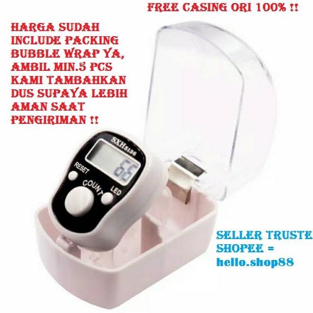 SK - 1 PC PASTI ORI FREE CASING Tasbih Digital LED Jari Ngaji Dzikir