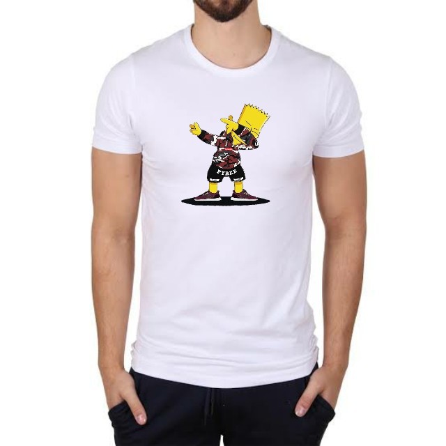 KAOS BAJU FASHION SIMPSON X SUPREME COMBED 30S READY/COD