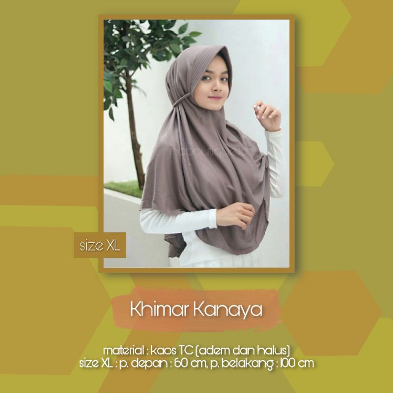 KHIMAR KANAYA XL/ KHIMAR PET TALI/ PET TALI/ BERGO TALI XL/JILBAB KAOS