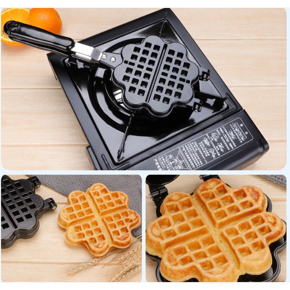 Waffle Pan Maker / Cetakan Kue Manual Wafel Pancake Croffle Marble Anti Lengket