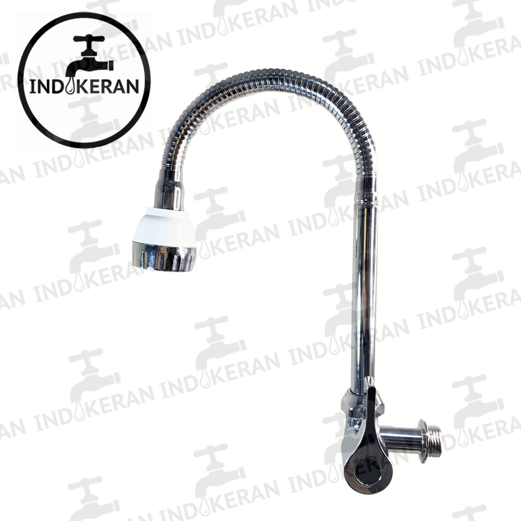 INDOKERAN - Kran Angsa Fleksibel Putih - 1/2 Inch - High Quality