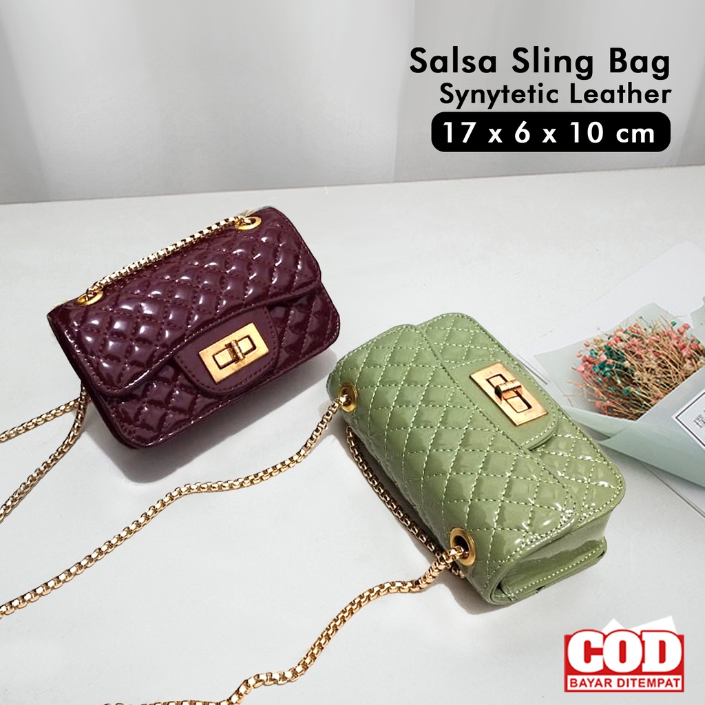 slingbag mini tas selempang wanita korea tas sling bag kecil tas wanita terbaru sling bag rantai