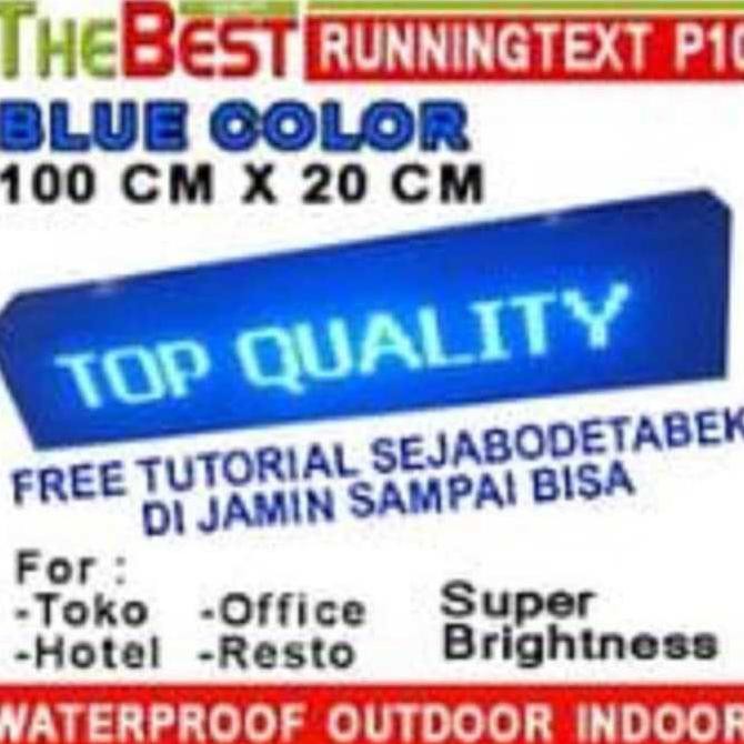 

Running Text 100 X 20 Cm - Moving Sign BLUE - BIRU Color TERMURAH