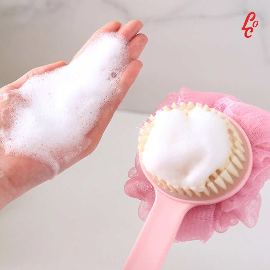 Alat Mandi Sikat Punggung Badan Untuk Mandi Dengan Shower Puff