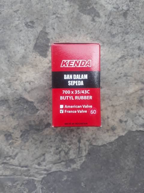 Ban dalam butyl sepeda fixie kenda 700 x 35 - 43 c fv 60mm fresta [35 36 37 38 39 40 41 42 43]