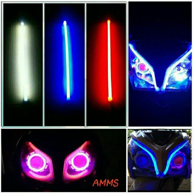 [BISA COD] Lampu Led Alis Neon 30cm Drl Flexible/Flexsibel Variasi Motor Mobil