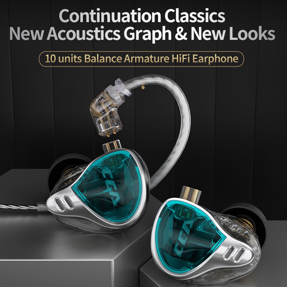 Cca CA10 Earphone In Ear HiFi Dengan Kabel 10mm Untuk Olahraga