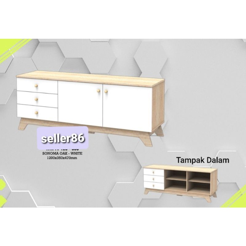 RAK TV MINIMALIS PUTIH 350 / BUFFER TV MINIMALIS PUTIH 350