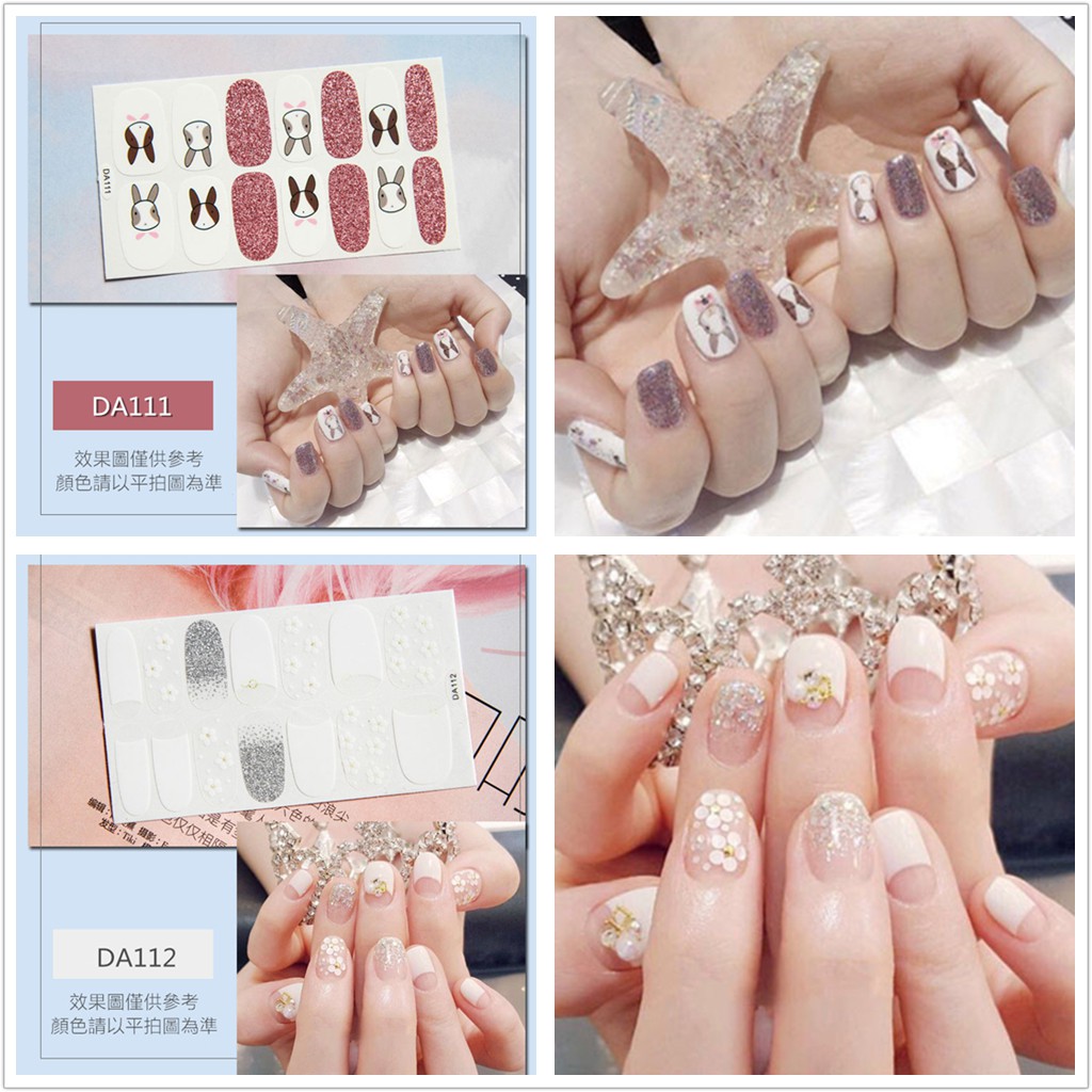 &lt;Jjoygirl&gt;DA Nail sticker motif / sticker kuku / stiker kuku / nail stiker glitter / stripes design