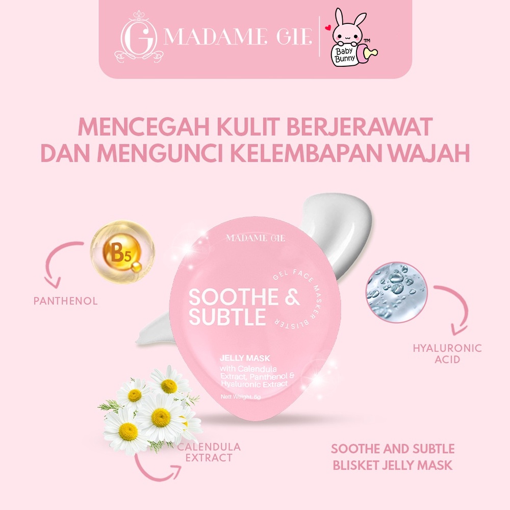 ❤ BELIA ❤ MADAME GIE Gel Face Masker Blister Jelly Mask 5g | BPOM | Masker Wajah