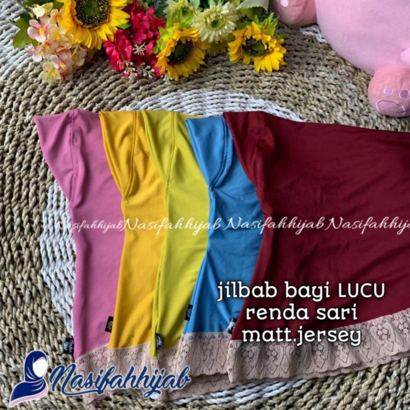 Jilbab LUCU / Jilbab Baby 0-3 tahun Jersey || Nasifahhijab-3