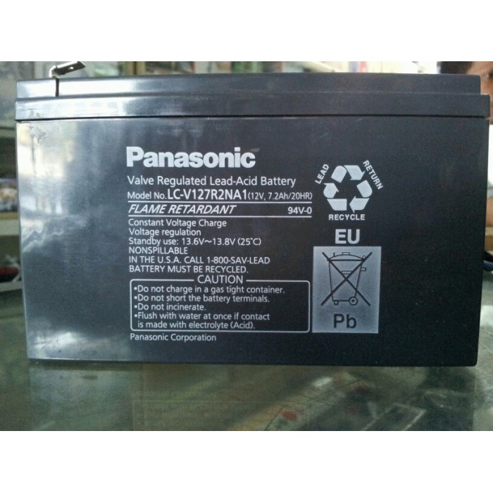 Battery Rechargeable Panasonic 12Volt / Baterai UPS / Aki Kering - ORI
