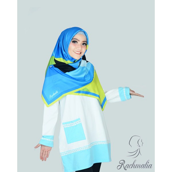 Kaos Tunik Atasan polos Wanita renda Lengan panjang