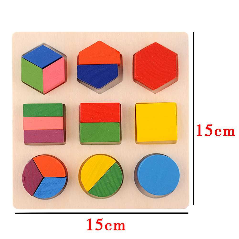 Diikamiiok Mainan Balok Puzzle 3D Geometry Anak - TOY01