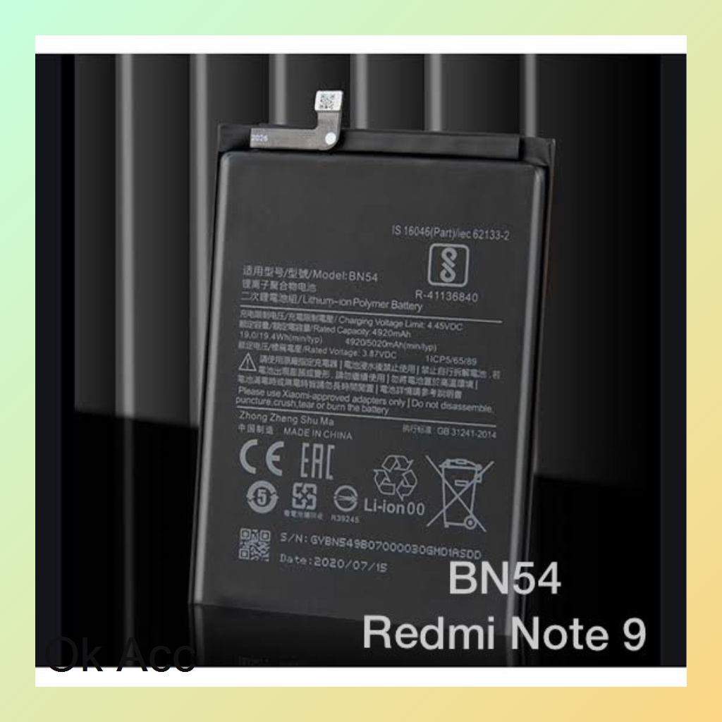 Battery Baterai Redmi 6Pro A2 Lite/BN47, 8 8A/BN51, 9A 9C Poco M2 Pro/BN56, Note 6 Pro/BN48, Note 7 Pro/BN4A, Note 8 Pro/BN4J, Note 9/BN54, Note 9 Pro/BN53