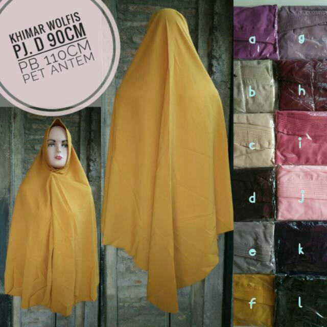 Khimar ROSE CREP PREMIUM // Jilbab Syar'i Instan Premium Super Jumbo XXL Lancip // Kerudung Wanita