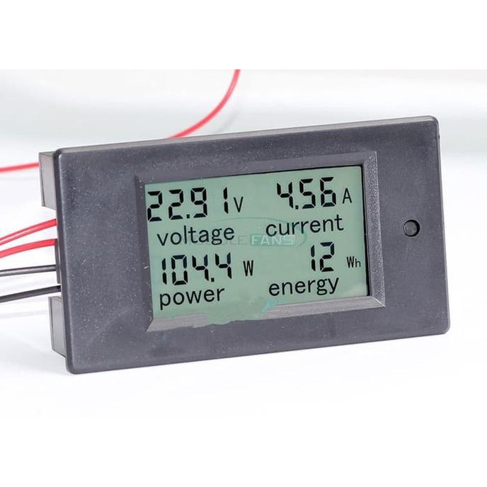 Ready Digital Meter 20A Dc 100V Lcd Volt Watt Current Power Meter Ammeter