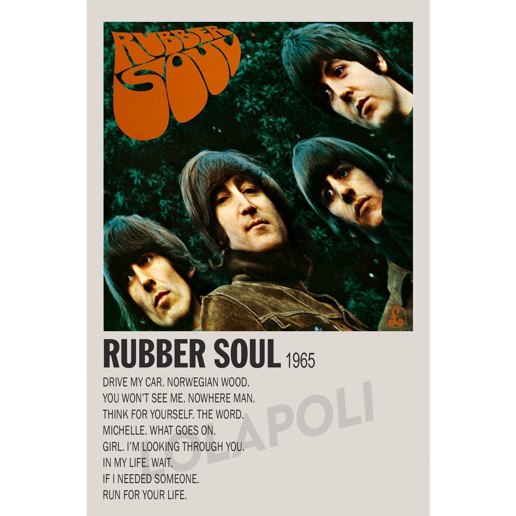 Poster Cover Album Rubber Soul