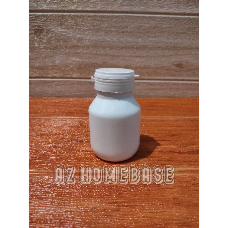 Botol Kapsul Bulat 60 Putih - Botol Kapsul 100ml Bulat - Botol Obat 120ml -Tempat Obat 100ml - 120ml