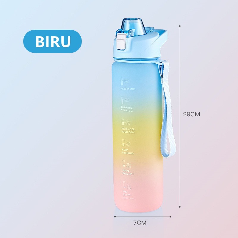 BOTOL FLIP PELANGI 1 LITER FREE STICKER 3D DAN 2D [SWEETSPACE]