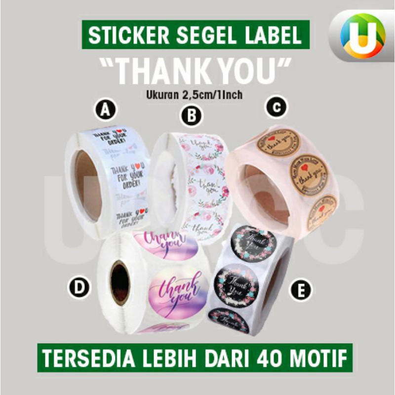 

[Isi 100Pcs - Part 1] Stiker Segel Thank You For Your Order Stiker untuk Kemasan Stiker Amplop