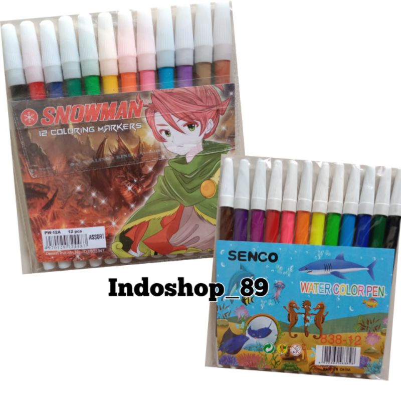 

Spidol Snowman 12 Warna Panjang