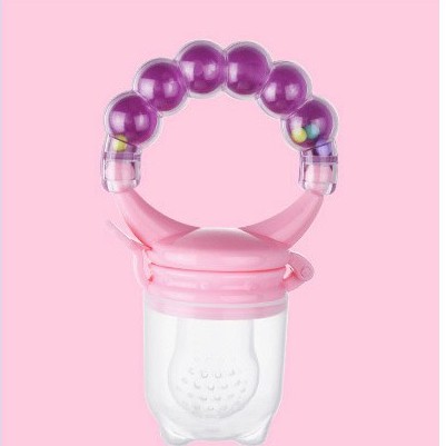 MOMMYCARE Empeng Dot Buah Anak Bayi Baby Fruit Feeder Rattle Teether Kompeng Pacifier Gigitan Bayi-#A50 Ungu Pink