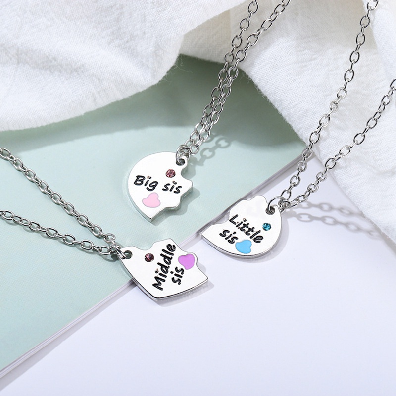 Fancyqube 3pcs / Set Kalung Best Friend Forever Bff Friend Untuk Hadiah