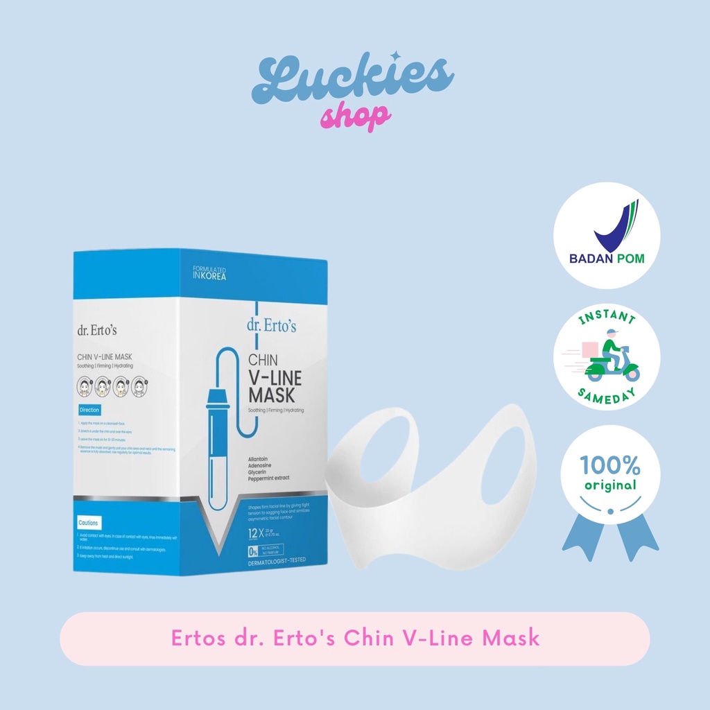 BPOM Ertos dr. Erto's Chin V-Line Mask V Line Masker Ertos Penirus Wajah Masker Wajah