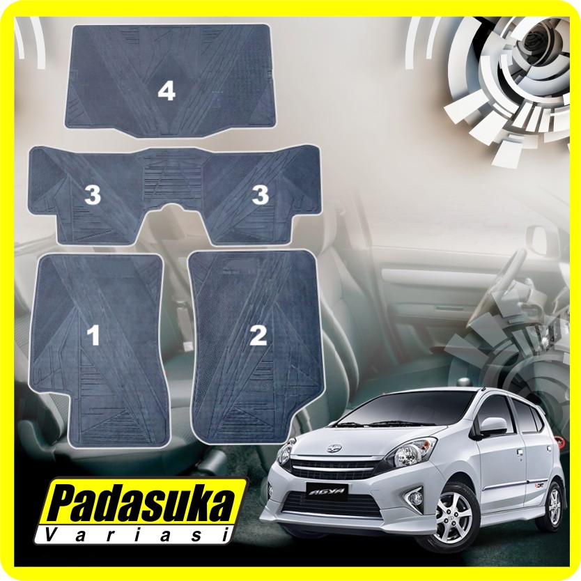 Karpet Agya 2016 2018 2019 2020 2021 Full Set Karpet Karet Agya Karpet Toyota Agya TRD 2020