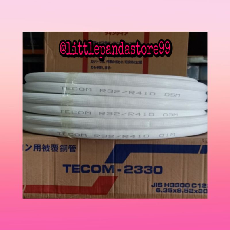 Pipa AC Untuk Ukuran AC 1/2 Pk , 3/4 Pk Dan 1 Pk Merk TECOM 1 Roll @30mtr