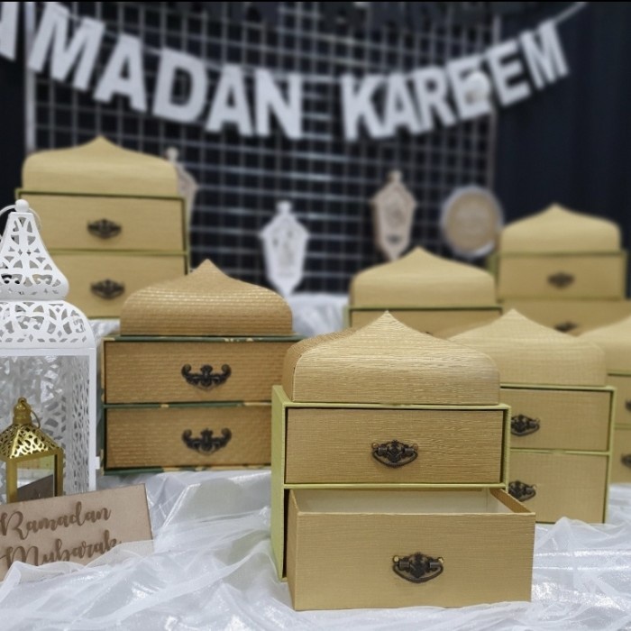 

Aksesoris dekorasi hiasan box kue lebaran parcel idul fitri hampers - Polos