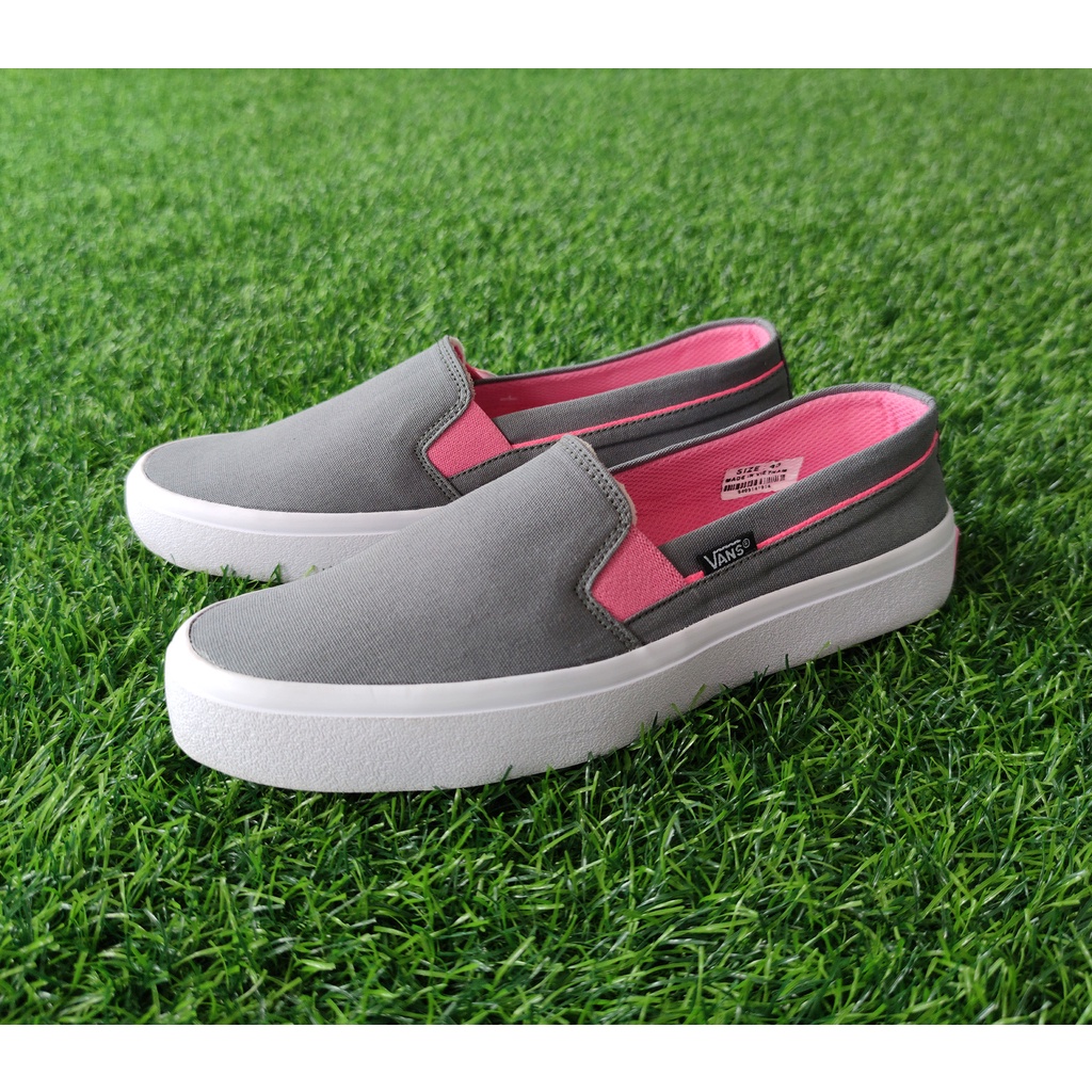 SEPATU SLIP ON WANITA 017 ABU PINK.SEPATU PUTIH.SEPATU KERJA.SEPATU SANTAI.SEPATU WANITA.SEPATU SLIP ON.SEPATU SNEAKERS