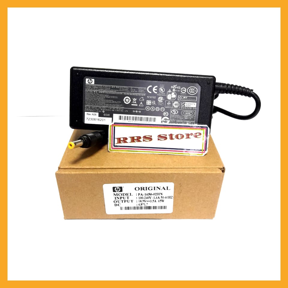 Adaptor Charger Laptop 18.5V 3.5A 4.8X1.7 Mm 65W HP Compaq Presario C300 C500 C700 A900 Pavilion DV6000 DV6500 DV6700 DV1000 DV2000