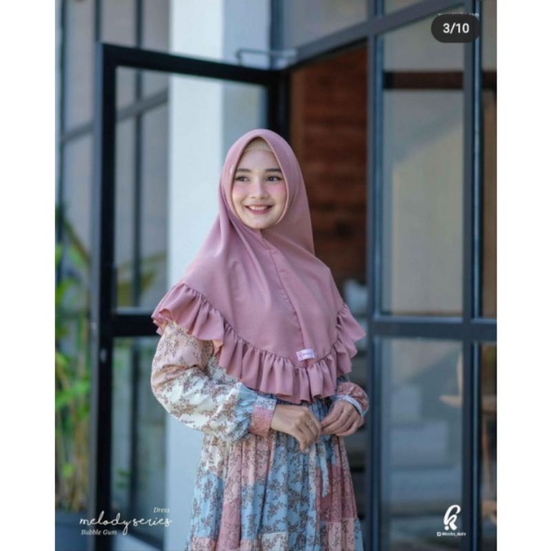Dres Melody set Hijab Kiciks muslimah size M