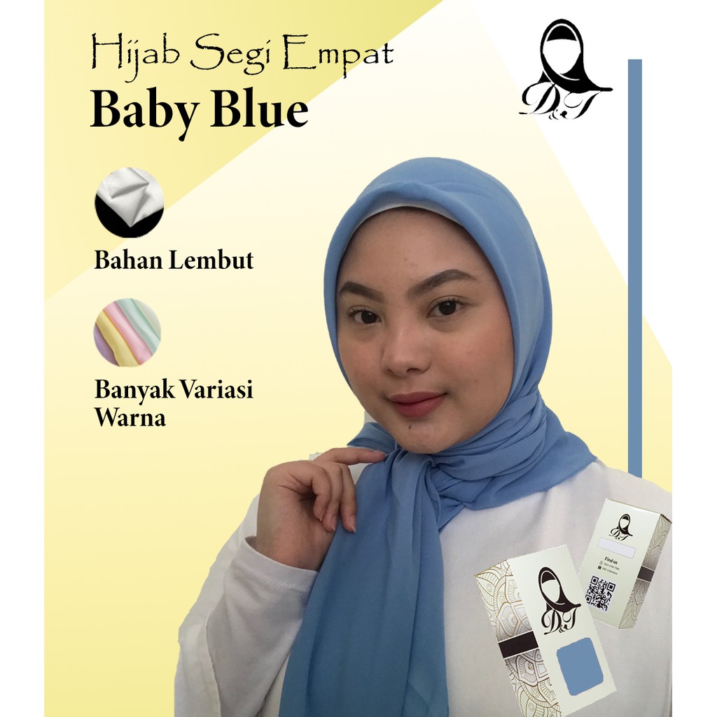 Hijab Segi Empat Grosir D&T Collection Baby blue