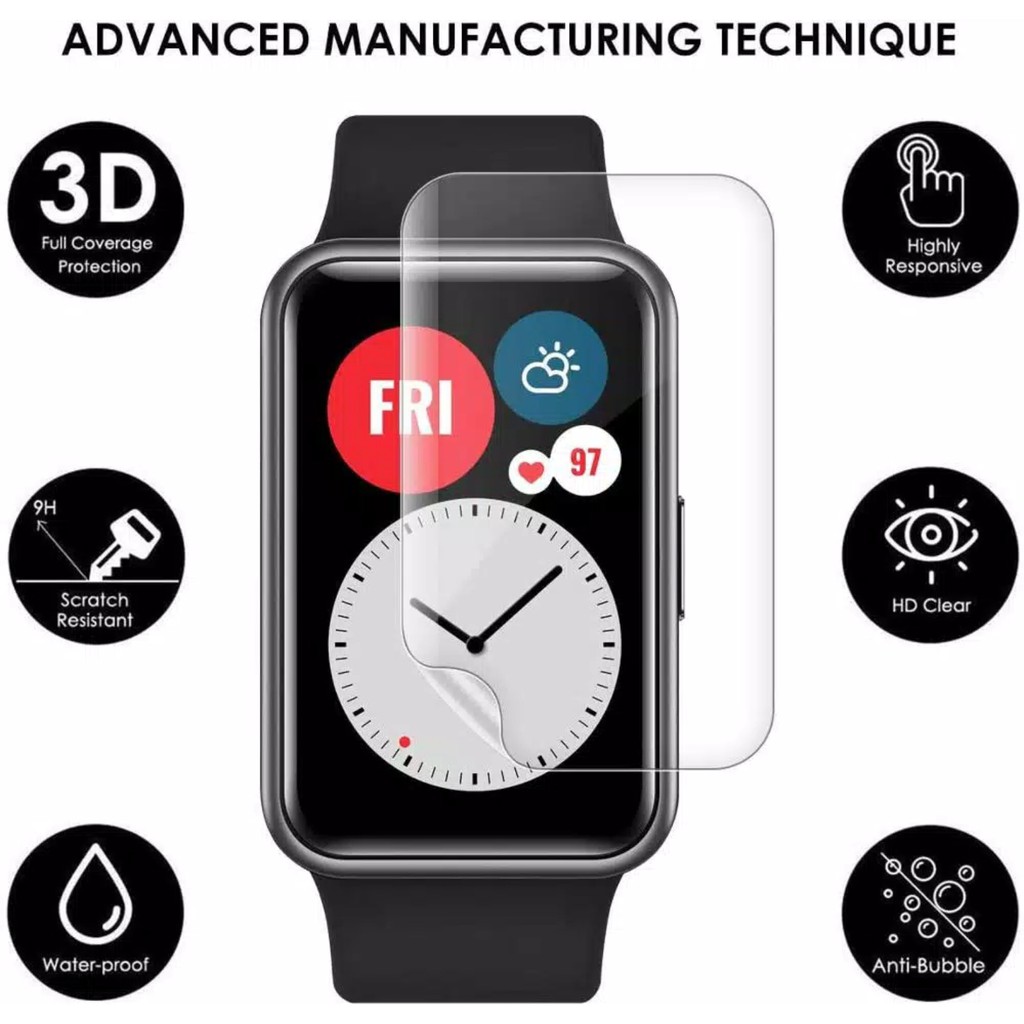 Antigores Hydrogel Huawei Watch Fit 1 Screen Protector Guard Tempered Glass