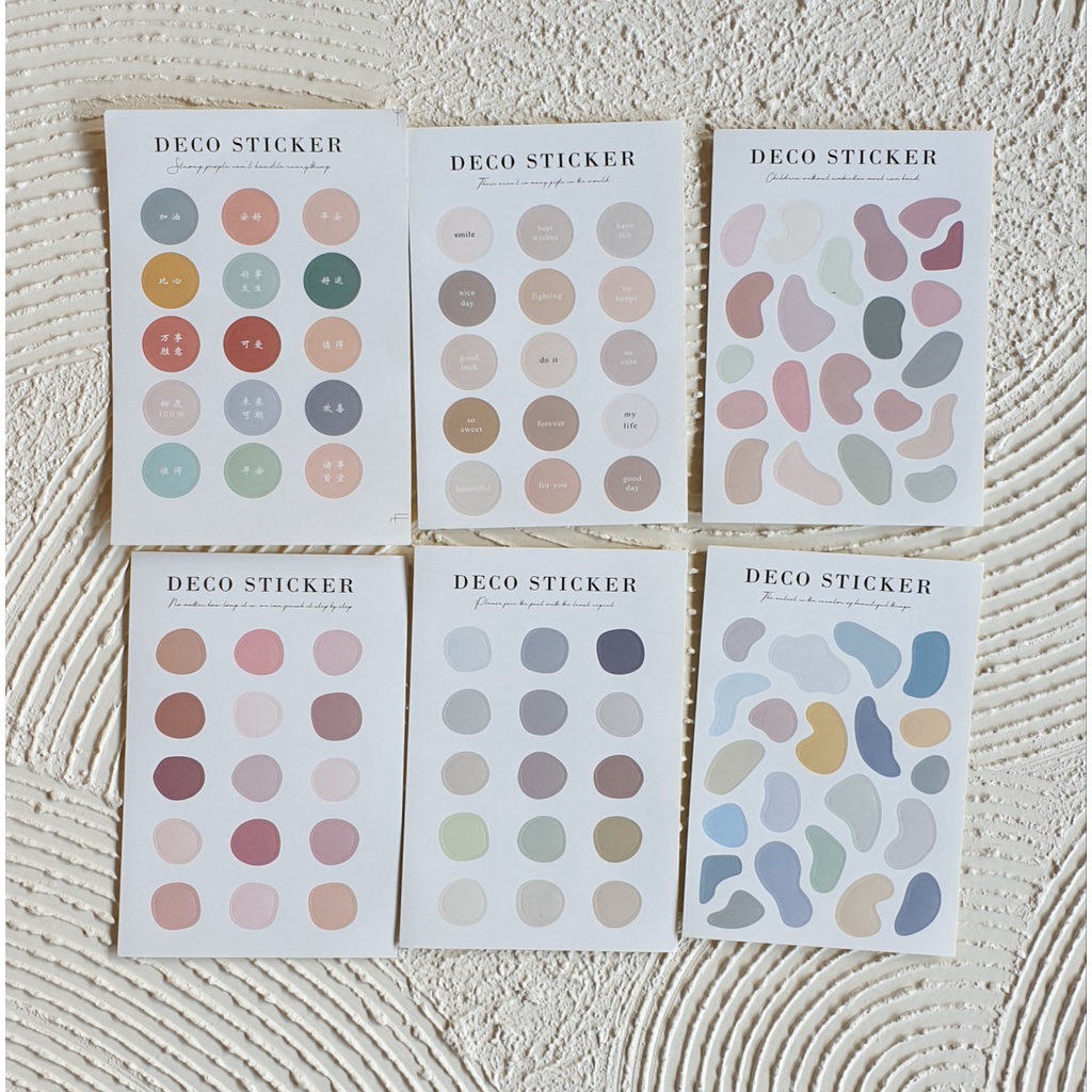 Morandi Diverse Style Diary Deco Sticker - Sticker Dekorasi Buku Diary