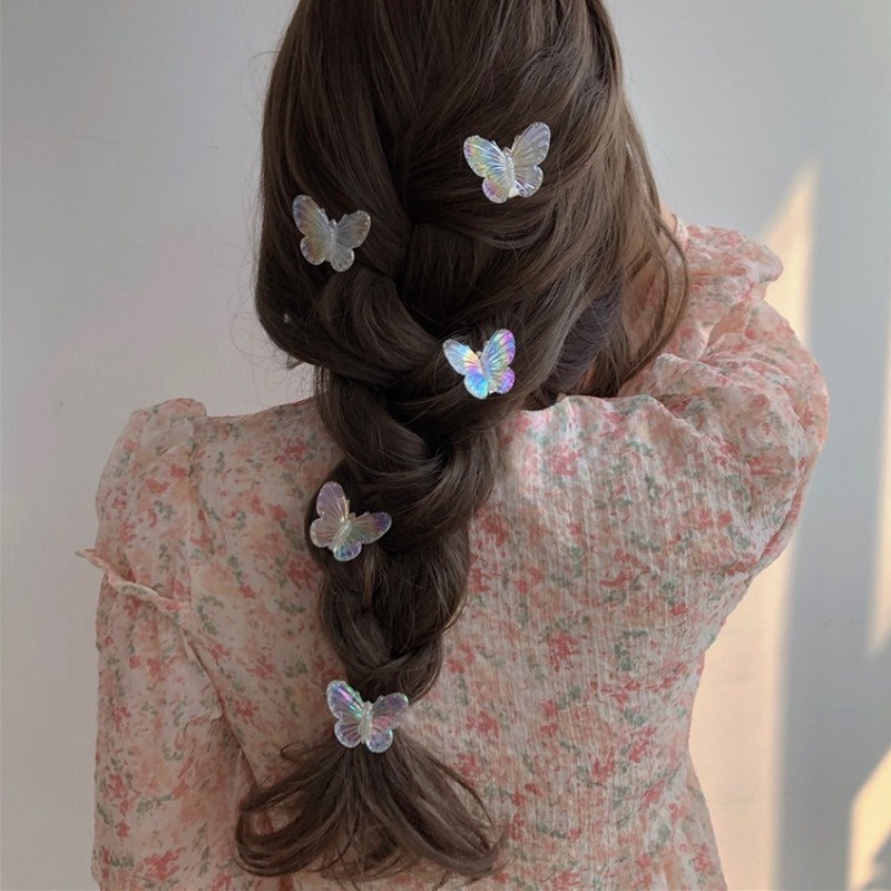 5 Set Jepit Rambut Desain Mermaid Butterfly Untuk Aksesoris Anak Perempuan