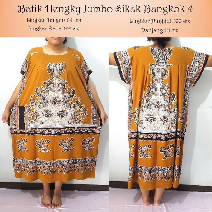 Daster Batik Hengky - Jumbo Sikak Bangkok 4 (Baju tidur daster Jumbo) Daster 5L Daster Batik Jumbo