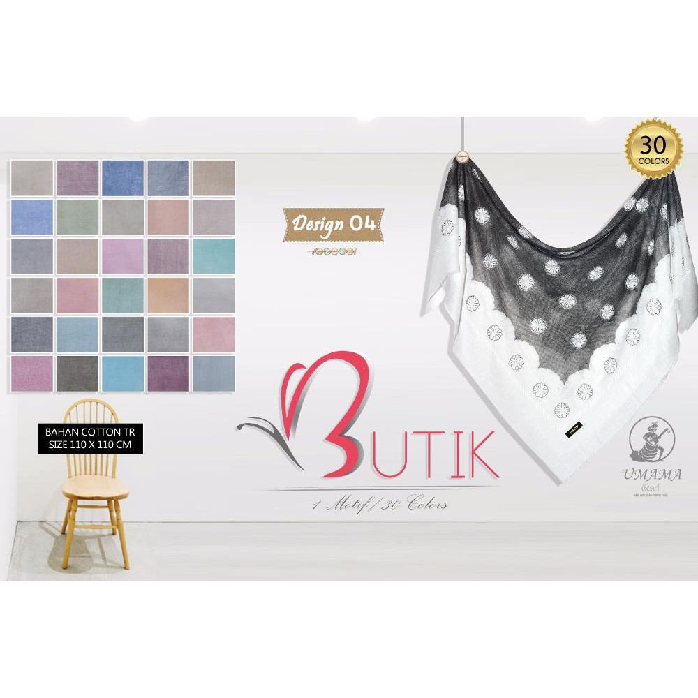 Kerudung BUTIK UMAMA Hijab Jilbab Segi Empat Motif D4