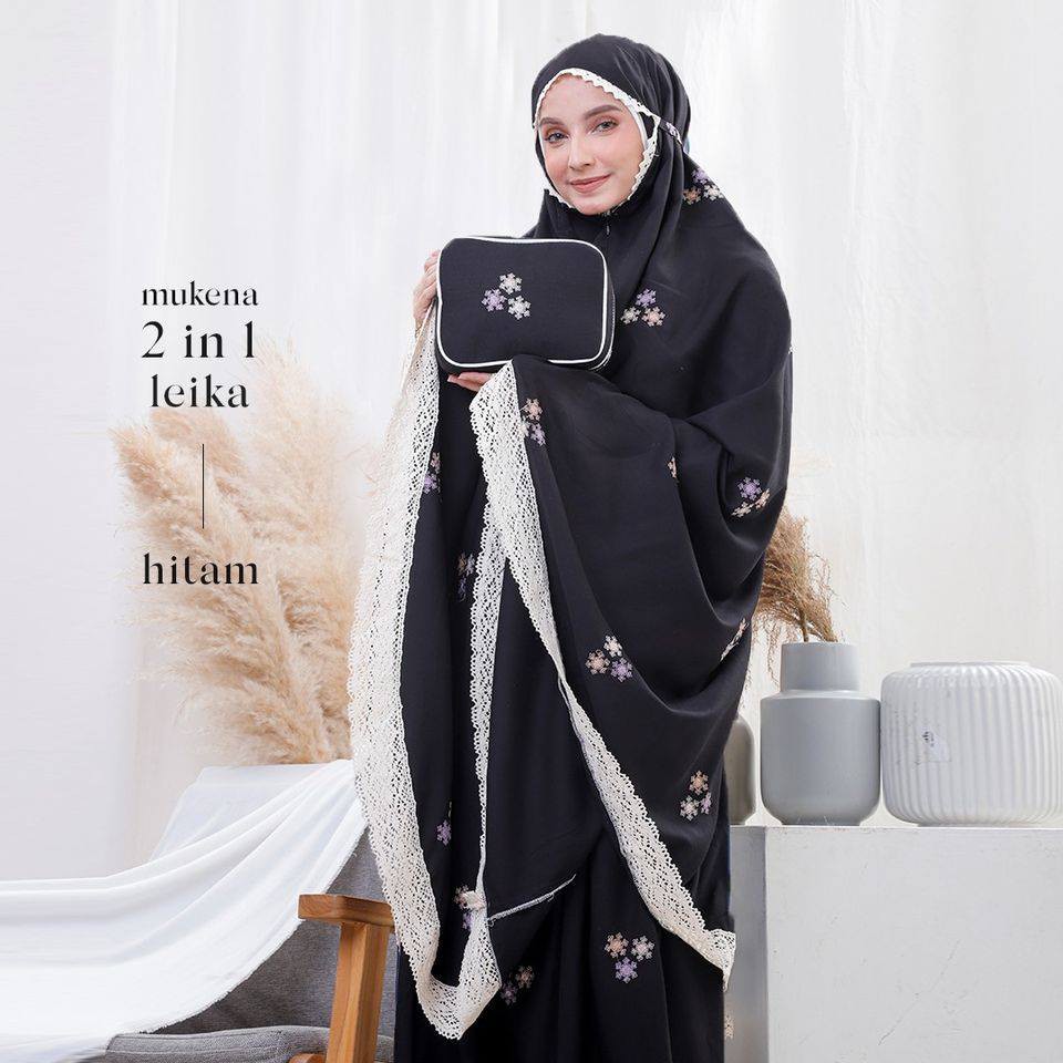 Mukena Rayon Traveling 2in1 Leika