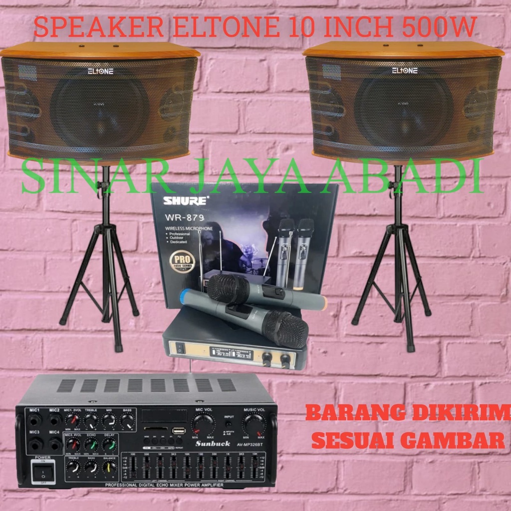 PAKET KARAOKE RUMAH 10 INCH MEREK ELTONE AMPLI SUNBUCK DIJAMIN MANTAP