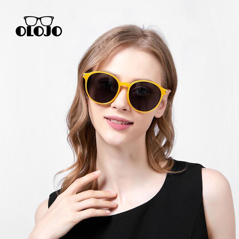 Kacamata Hitam Wanita Model Retro Frame Bulat Besar ol2
