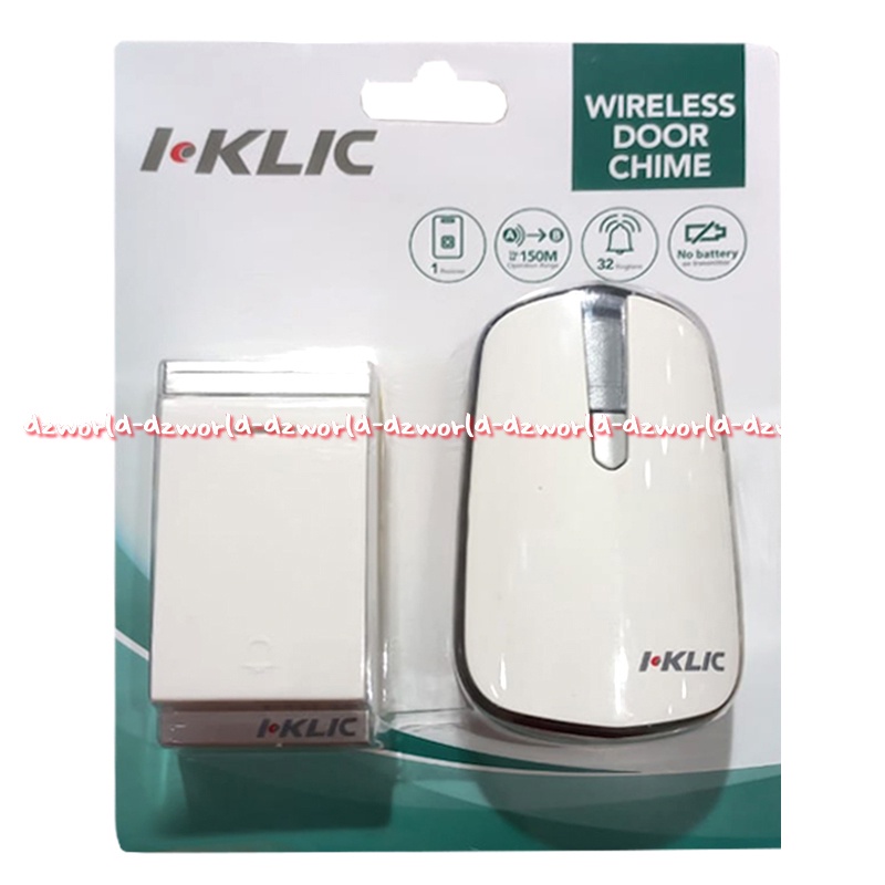 Moztec Wireless Door Chime 1 Bell Tanpa Kabel Wairles Bel Pintu Wireless Bel Pagar  I-click I-Klic iKlic Iklik