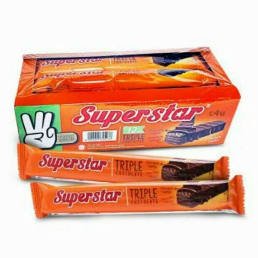 

Superstar Wafer Triple Chocolate @18gr isi 12pc