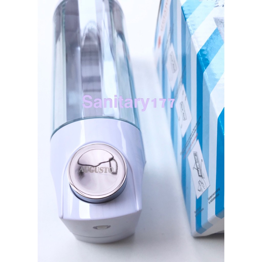 Tempat Sabun Cair Single PUTIH Minimalis Augusto / Dispenser sabun soap Shampoo sanitizer white /C11