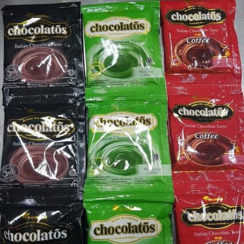 

CHOCOLATOS DRINK COKLAT MATCHA COFFE RENCENG ISI 10 SACHET