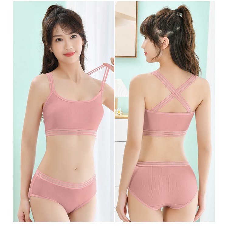 BEE - Sport Bra Bh Wanita Push Up Pakaian Dalam Import Elastis Sexy Bra 0014